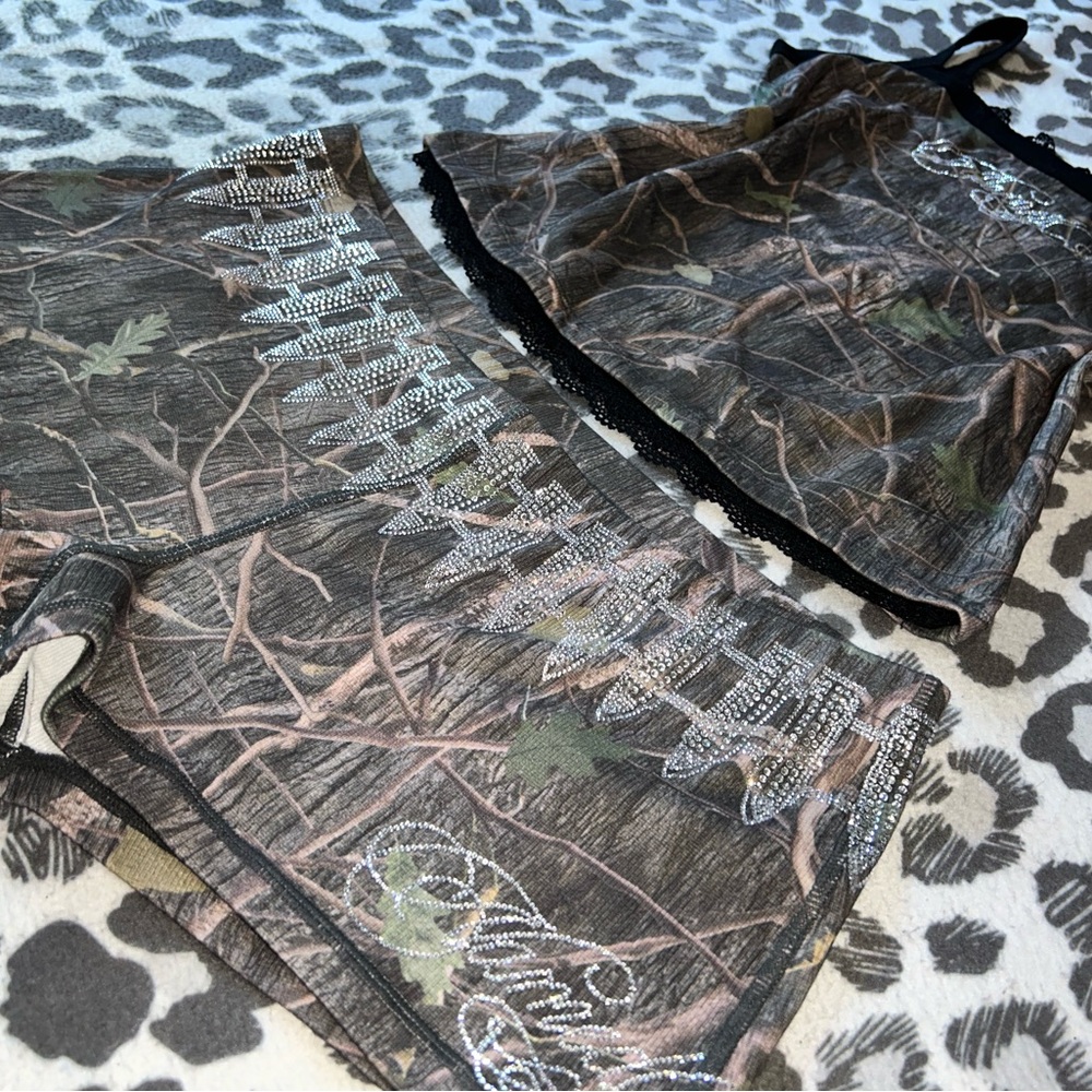 Named Collective Camo Rhinestone Bullet Short Set